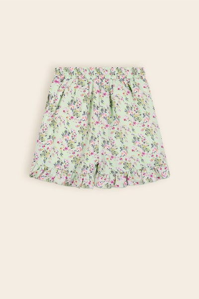 NoNo S24 Girls Kids Saya Floral short with flap at front Spring Meadow Green N402-5607 334