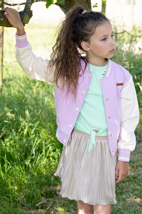 NoNo S24 Girls Kids Nikki Pearl Plisse skirt Pearled Ivory N402-5701 020
