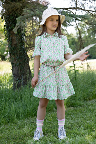 NoNo S24 Girls Kids Mizu woven Shirt Dress Cotton Candy N402-5802 264