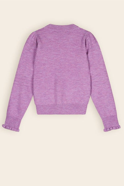 NoNo w24 Girls Kids Kovas Melange knitted Sweater Violet N408-5309 607