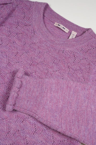 NoNo w24 Girls Kids Kovas Melange knitted Sweater Violet N408-5309 607