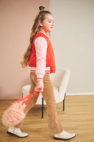 NoNo w24 Girls Kids Sady Velvet Stretch Flared pants Taupe N408-5500 431