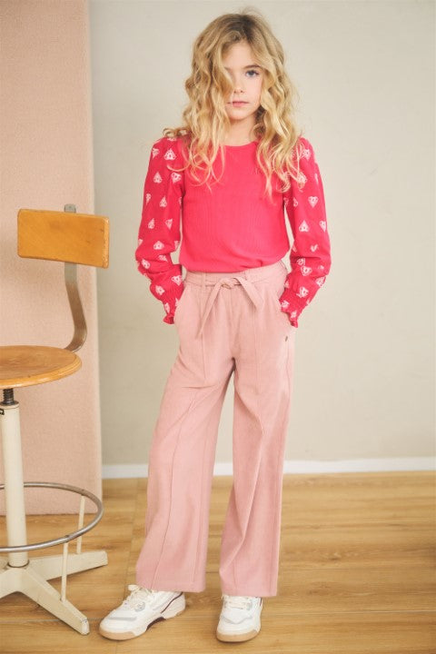 NoNo w24 Girls Kids Sayla Twill palazzo pants Vintage Rose N408-5609 240