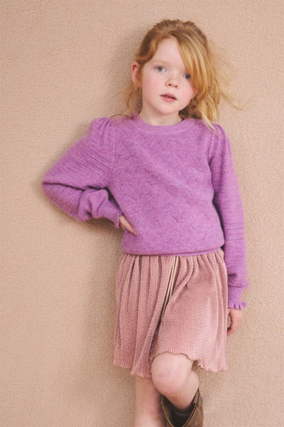 NoNo w24 Girls Kids Nele AOP Plissee skirt Taupe N408-5700 431