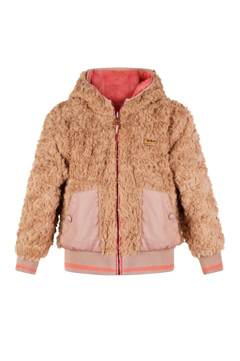 NoNo Winterjackets & Acc. w25 Bomby Reversible Hooded Bomber Jacket Blushy Cheeks N507-5202 546
