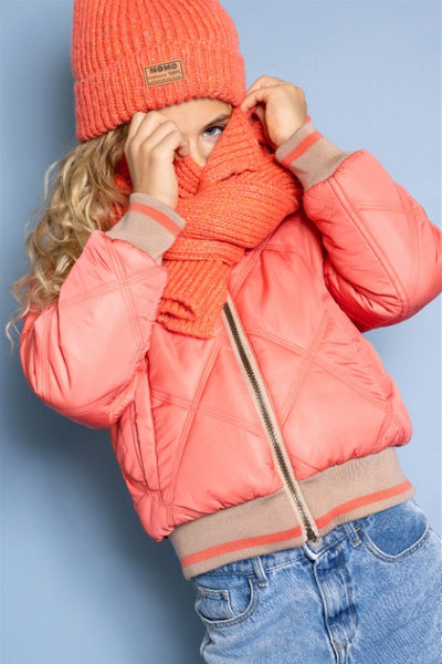 NoNo Winterjackets & Acc. w25 Bomby Reversible Hooded Bomber Jacket Blushy Cheeks N507-5202 546