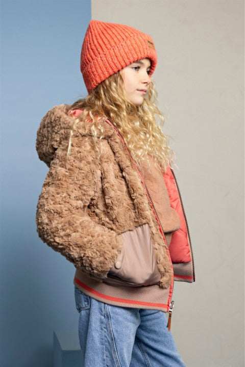 NoNo Winterjackets & Acc. w25 Bomby Reversible Hooded Bomber Jacket Blushy Cheeks N507-5202 546