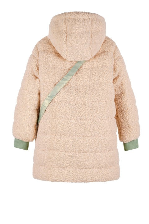 NoNo Winterjackets & Acc. w25 Betty Reversible Hooded Mid Long Jacket+ Bag Loden Frost Green N507-5203 338