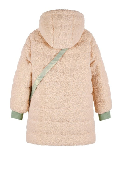 NoNo Winterjackets & Acc. w25 Betty Reversible Hooded Mid Long Jacket+ Bag Loden Frost Green N507-5203 338