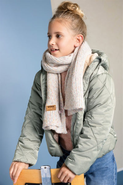 NoNo Winterjackets & Acc. w25 Raya Melange Knitted Scarf+ Hat set Champagne N507-5900 023
