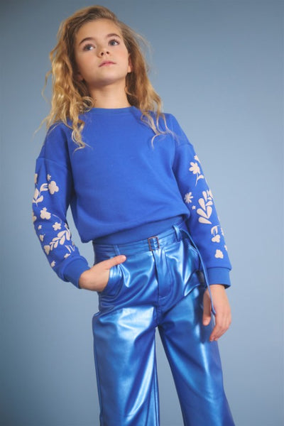 NoNo w25 Konono Furry Sweat with Sleeveprint Nautical Blue N508-5302 156