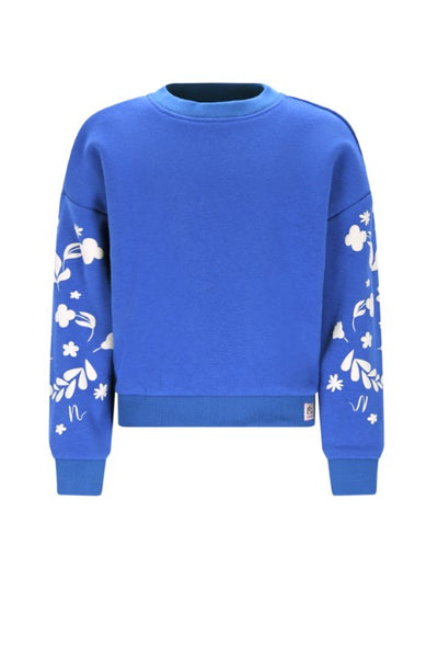 NoNo w25 Konono Furry Sweat with Sleeveprint Nautical Blue N508-5302 156