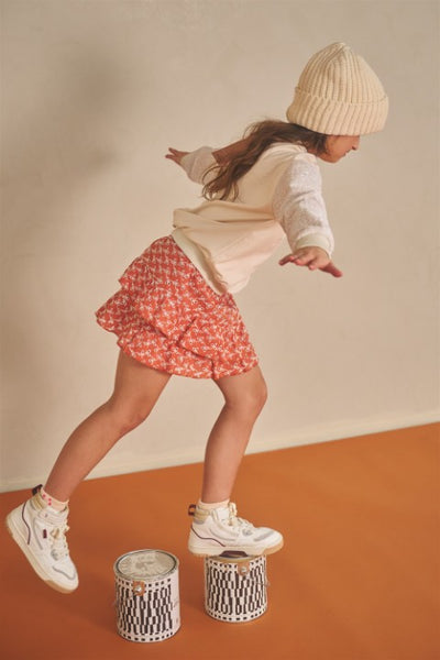 NoNo w25 Konono Sweater with velvet contrast sleeves Pearled Ivory N508-5310 020