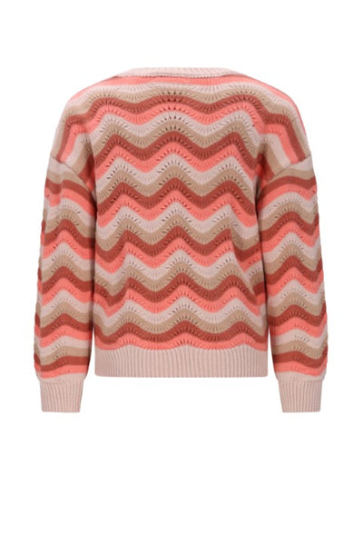 NoNo w25 Kessy Waivy Pattern Knitted Sweater Lovely Lychee Pink N508-5314 258