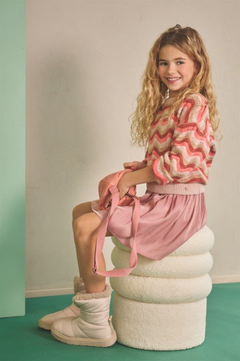 NoNo w25 Kessy Waivy Pattern Knitted Sweater Lovely Lychee Pink N508-5314 258