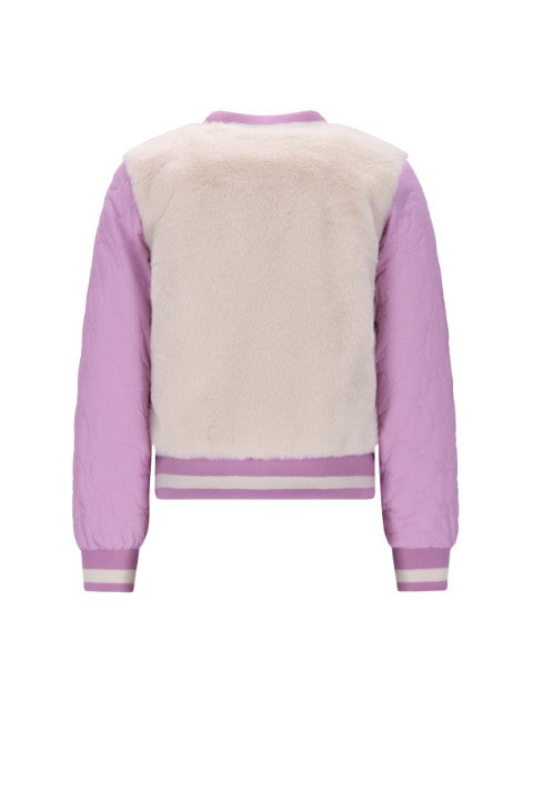 NoNo w25 Doris Stepped Jacket with Fur Lupine Lilac N508-5315 606