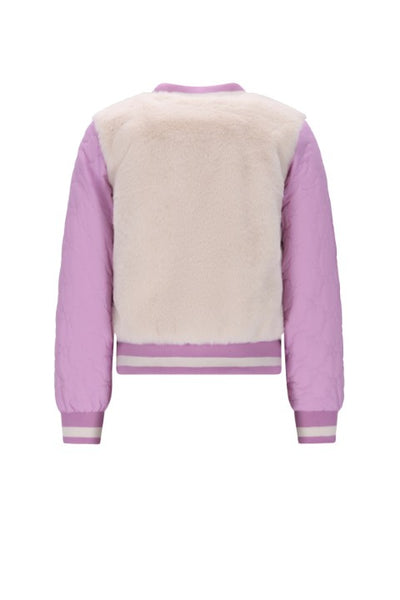 NoNo w25 Doris Stepped Jacket with Fur Lupine Lilac N508-5315 606