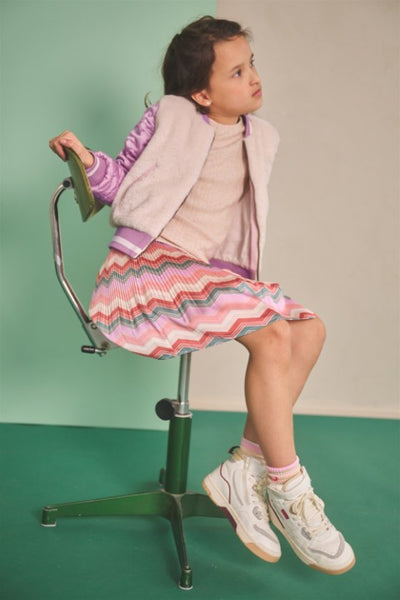 NoNo w25 Doris Stepped Jacket with Fur Lupine Lilac N508-5315 606