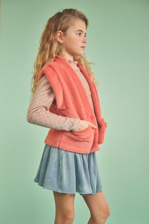 NoNo w25 Kila Gilet Solid Fur Lovely Lychee Pink N508-5318 258