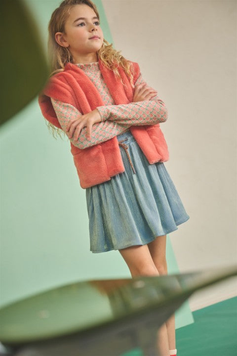 NoNo w25 Kila Gilet Solid Fur Lovely Lychee Pink N508-5318 258