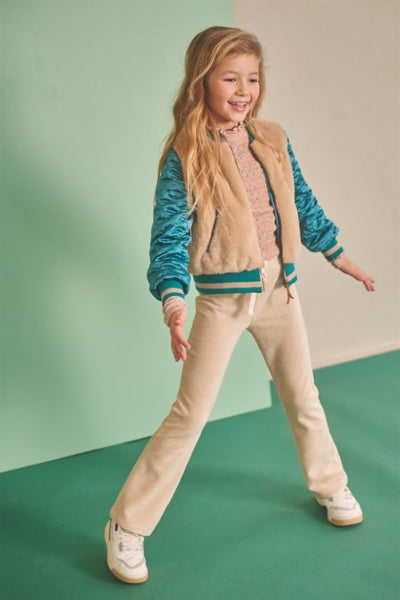 NoNo w25 Sady Velvet Rib Flared Pants Pearled Ivory N508-5502 020
