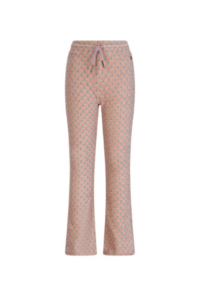 NoNo w25 Sady AOP Velvet Rib Flared Pants Pacific Green N508-5503 340
