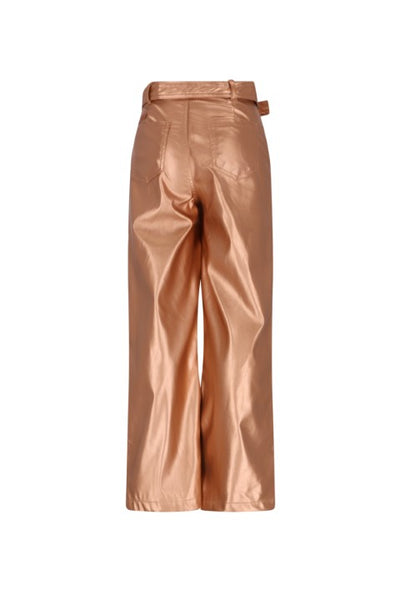 NoNo w25 Simona PU Fake Leather Wide leg Pants Taupe N508-5606 431