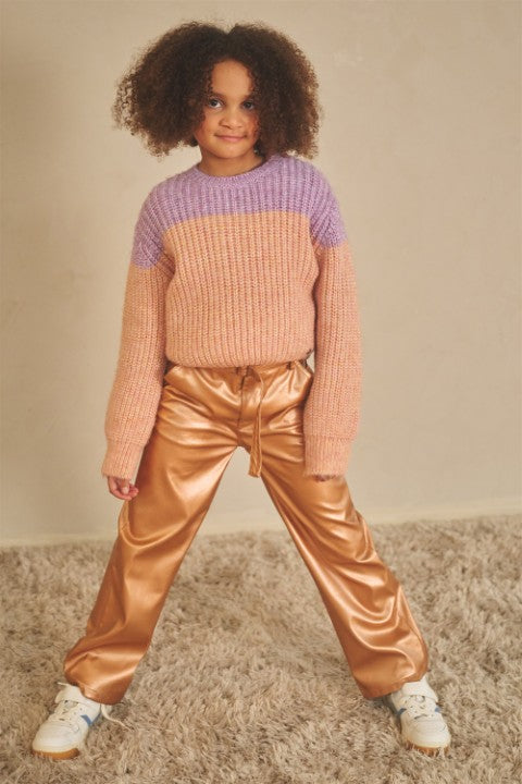 NoNo w25 Simona PU Fake Leather Wide leg Pants Taupe N508-5606 431