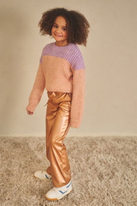 NoNo w25 Simona PU Fake Leather Wide leg Pants Taupe N508-5606 431