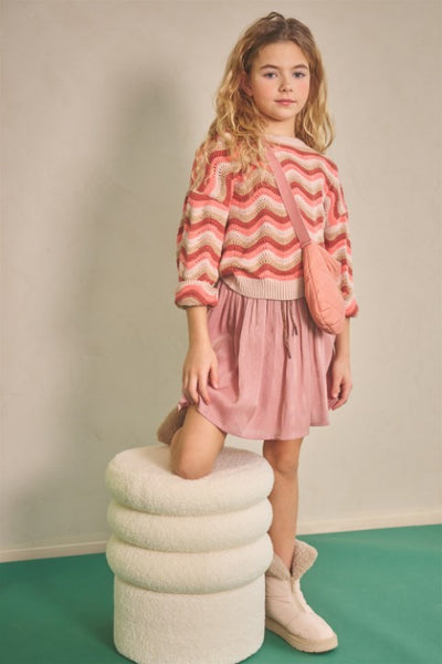 NoNo w25 Nele Metallic Voile Skirt Lovely Lychee Pink N508-5705 258