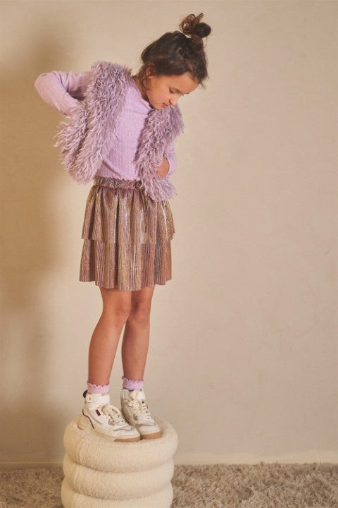 NoNo w25 Moran combi dress with fancy jersey top+plissee skirt Lupine Lilac N508-5804 606