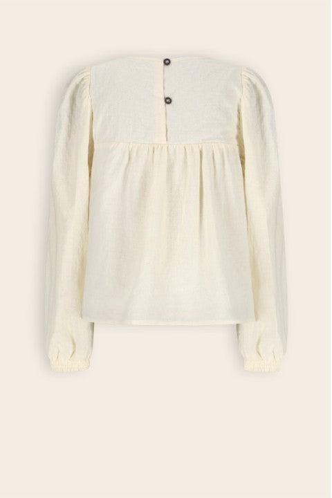 NoNo w25 Tirzy Dobby Poplin Blouse Pearled Ivory N509-5102 020