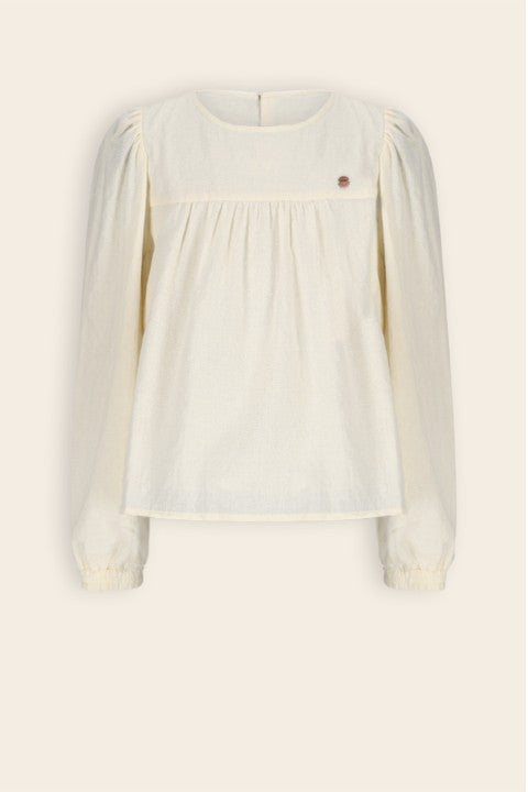 NoNo w25 Tirzy Dobby Poplin Blouse Pearled Ivory N509-5102 020