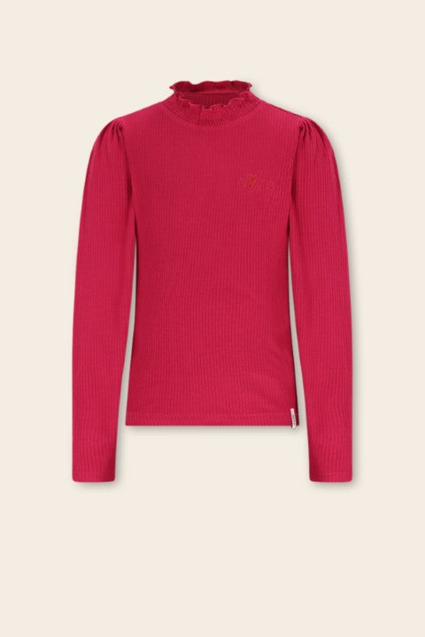 NoNo w25 Koss Ecovero Rib Jersey Essential Tshirt Cerise Pink N509-5401 275