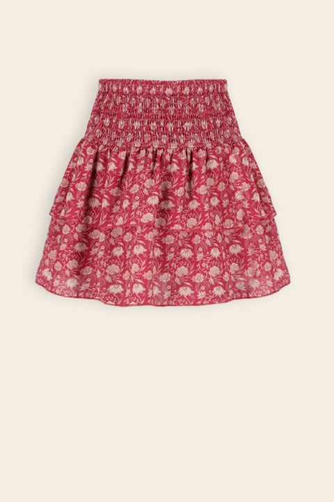 NoNo w25 Nika Pailsy Smocked layered skirt Cerise Pink N509-5703 275