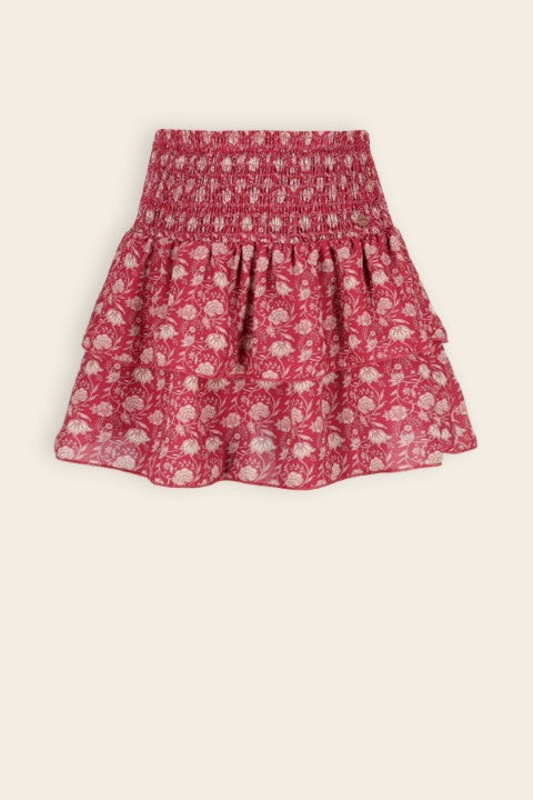 NoNo w25 Nika Pailsy Smocked layered skirt Cerise Pink N509-5703 275