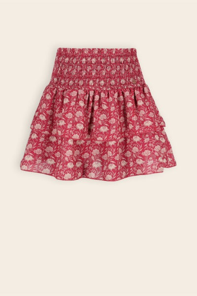 NoNo w25 Nika Pailsy Smocked layered skirt Cerise Pink N509-5703 275