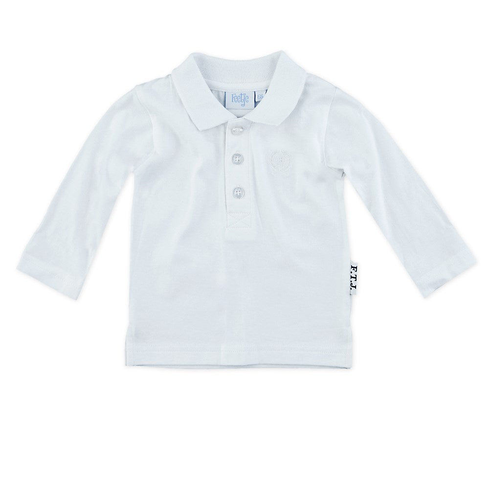 Feetje NOS Classic boys polo lange mouw Wit 51600572 A002