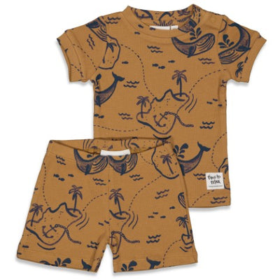 Feetje pyjama Wally Whale - Premium Summerwear by FEETJE Camel 50500064