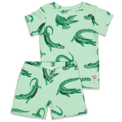 Feetje pyjama Chris Croc - Premium Summerwear by FEETJE Groen 50500065