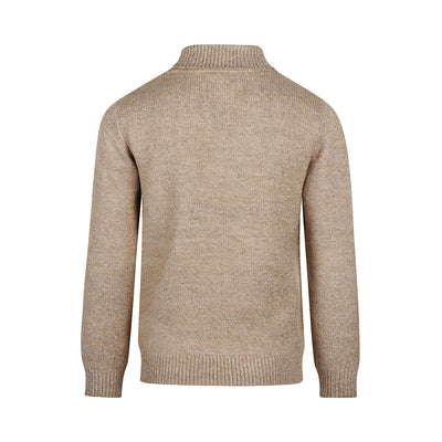 Koko Noko W25 boys Sweater with rollneck Dark sand O56800-37 D82