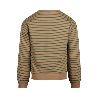 Koko Noko W25 boys Sweater dropped shoulder with crewneck Dark sand O56812-37 D82