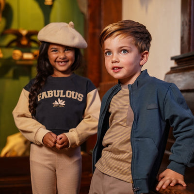 Koko Noko W25 boys Cardigan with collar Steel blue O56834-37 66