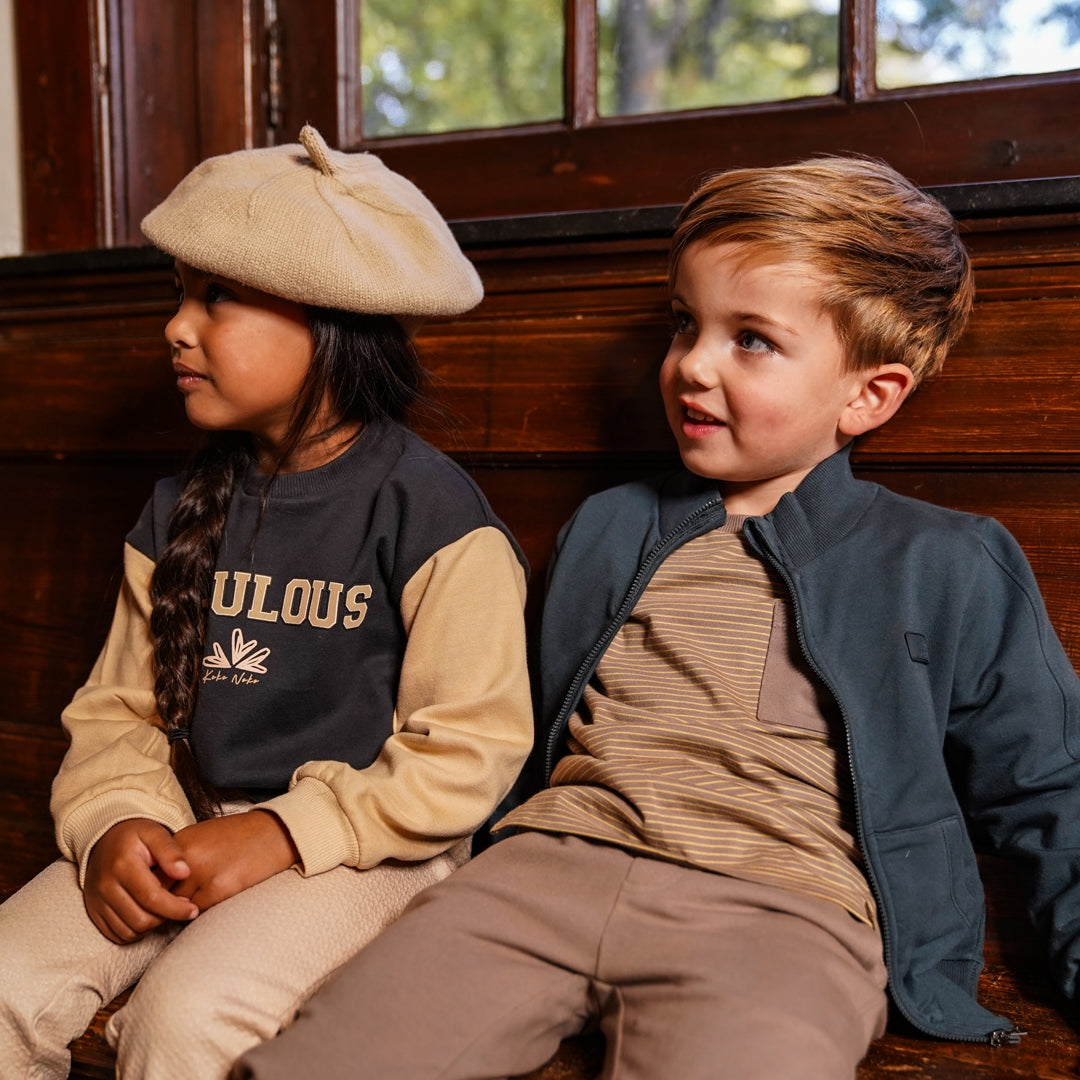 Koko Noko W25 boys Cardigan with collar Steel blue O56834-37 66