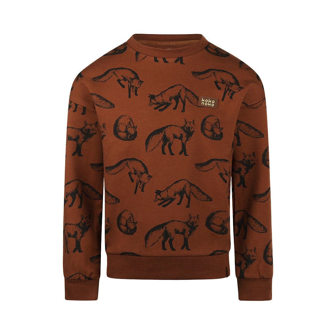 Koko Noko W25 boys Sweater dropped shoulder with crewneck Brown O56879-37 85