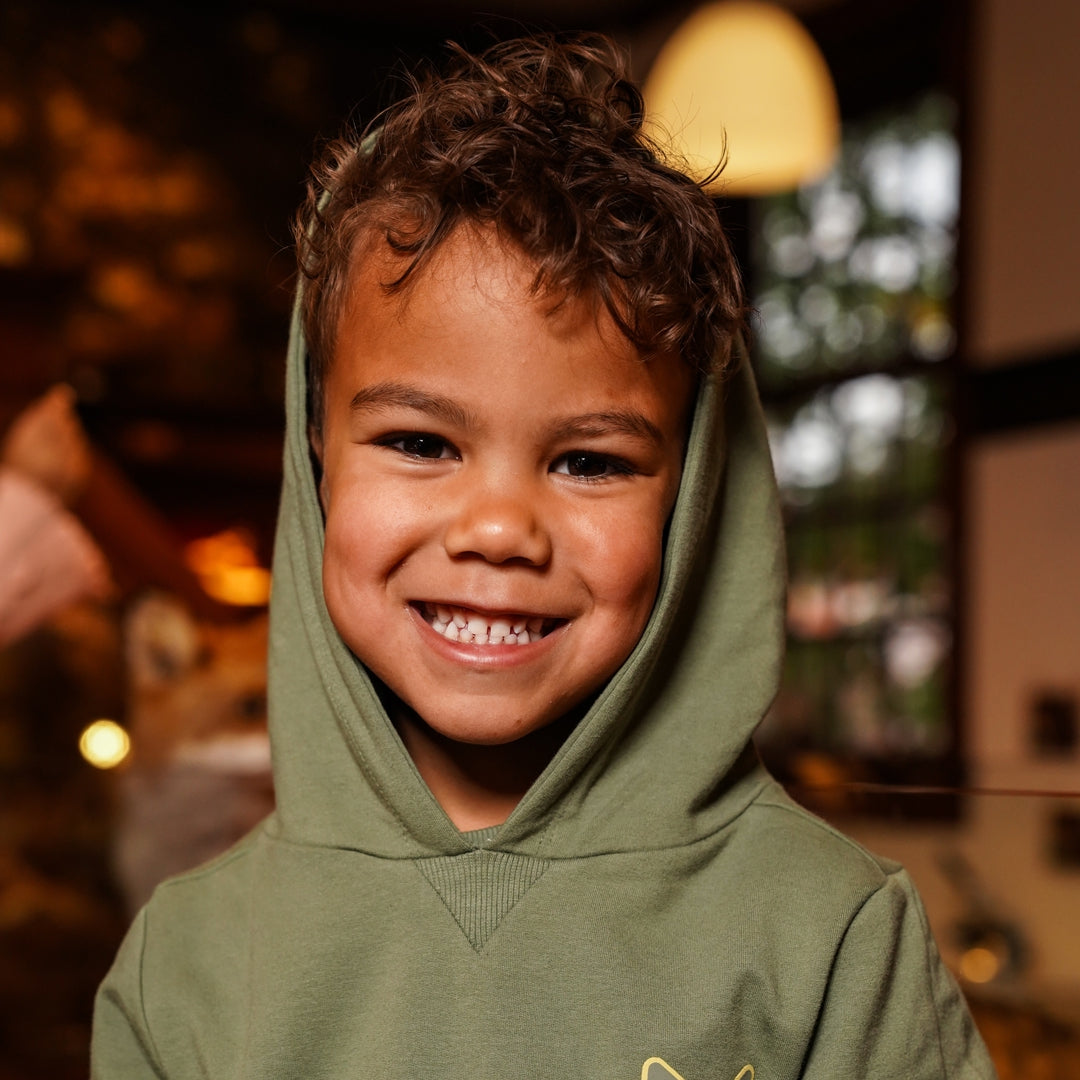 Koko Noko W25 boys Sweater with hood Green O56882-37 41