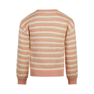 Koko Noko W25 girls Sweater dropped shoulder Dusty pink O56925-37 123
