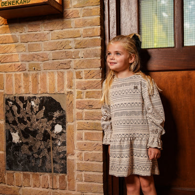 Koko Noko W25 girls Dress ls  Off white O56943-37 2