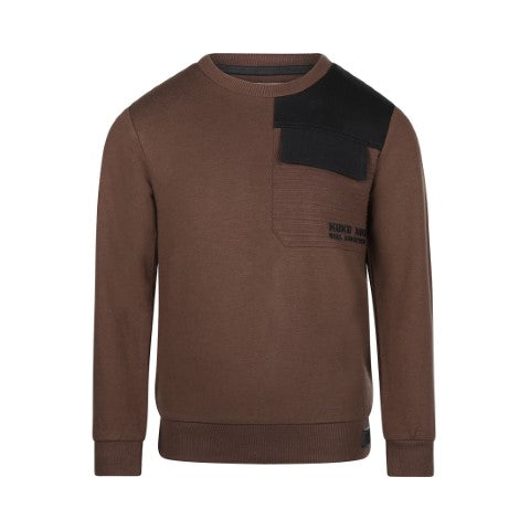 Koko Noko W24 Sweater with crewneck  Dark brown Q52829-37