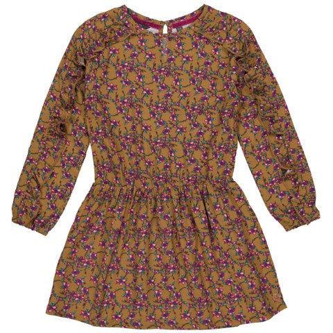 Quapi W23 AAFKEQW232 AOP B A F DRESS AOP Brown Almond Floral